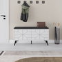 Hanah Home Dune Bench - Blanco